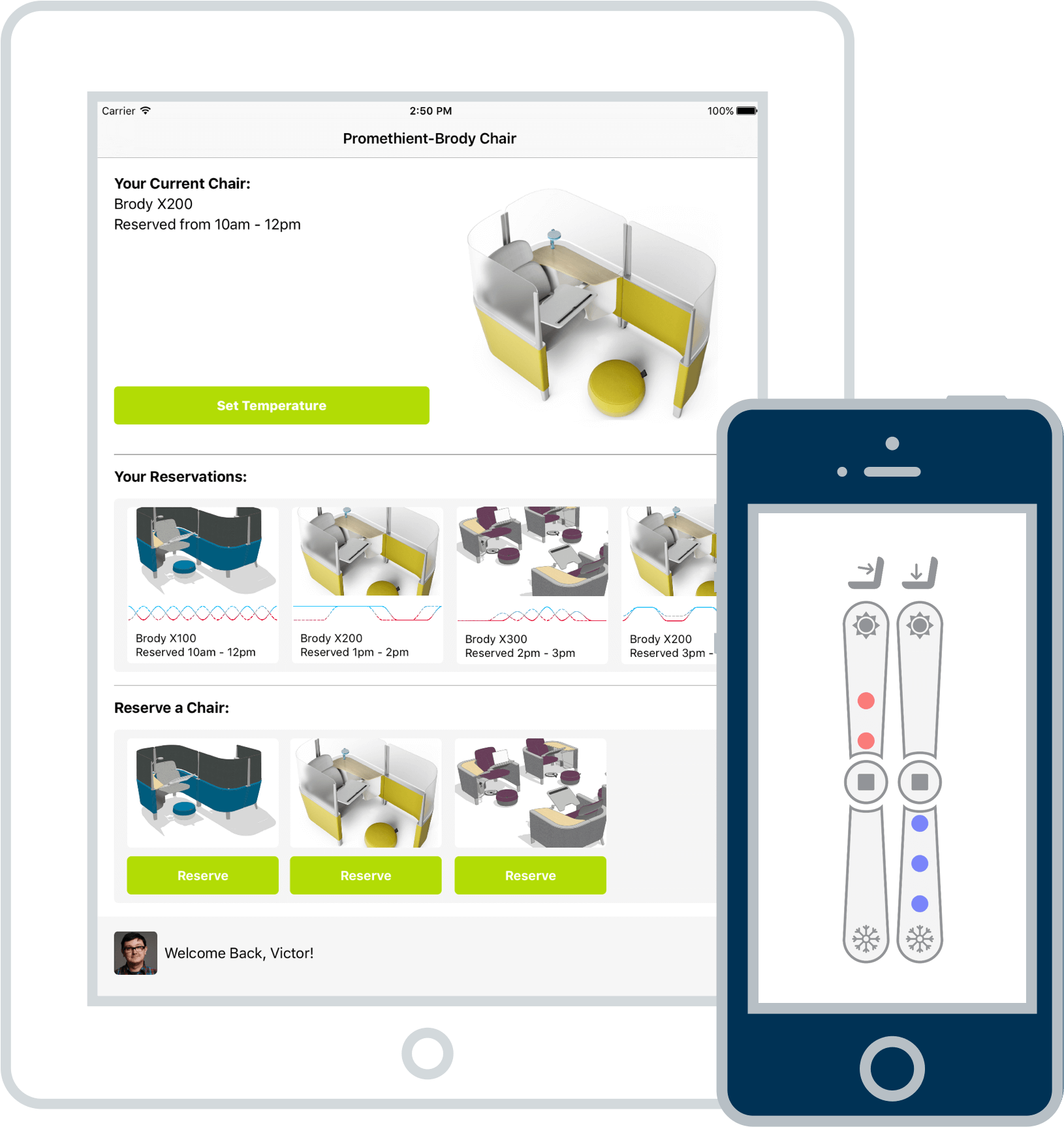 Steelcase app prototype screenshot